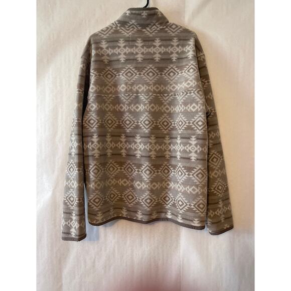 Southern Grit Aztec Fleece 1/4 Snap Pullover Brown Gray White  Men's XL - Picture 2 of 8